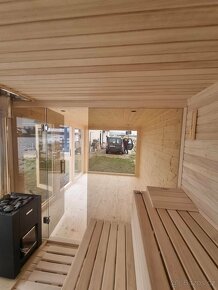 Exterierová fínska sauna s odpočivarňou - 11