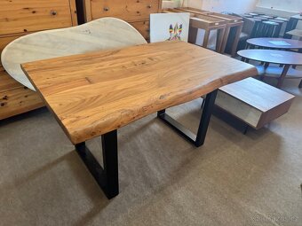 Luxusní NOVÝ Jídelní stůl Edge 140×90 XL akácie - 11