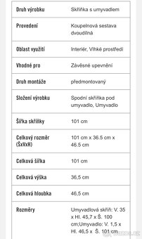 Umyvadlová skříňka + umyvadlo - 11