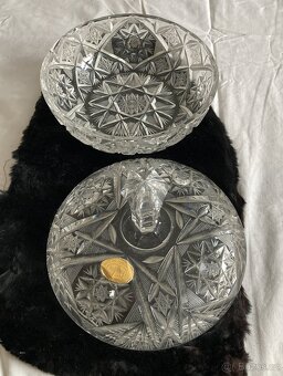 starožitné broušené sklo český křišťál - 11