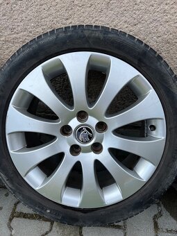 Alu kola 5x112 r17 Škoda + letní pneu 225/45/17 - 11