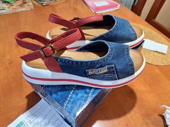 Dámské sandále jeans , vel.38 - 11