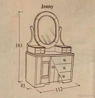 Kompletní ložnice z masivu borovice velká sestava - 11