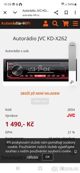 Prodám autorádio JVC - 11