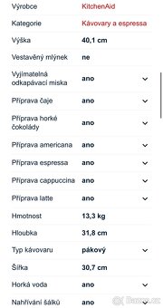 KitchenAid ARTISAN pákový kávovar - 11