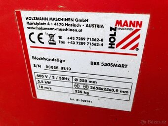 Kmenová pásová pila, katr BBS550Smart - jako nová - 11