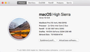 Apple MacBook Pro 13", Mid 2010 - REZERVOVÁNO - 11