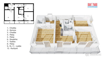 Prodej bytu 3+1, 73 m², Děčín, ul. Příčná - 11