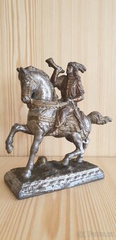 OLDŘICH NA KONI, UMĚLECKÁ PLASTIKA ORIGINÁL SOŠKA 1850-1899 - 11