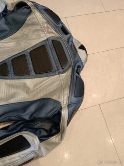 Vanucci Blau Titan-Pánská kožená moto kombinéza, dvoudílná - 11