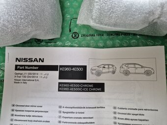 kryty vnějších zrcátek chromové Nissan Qashqai (J11) , X-Tra - 11