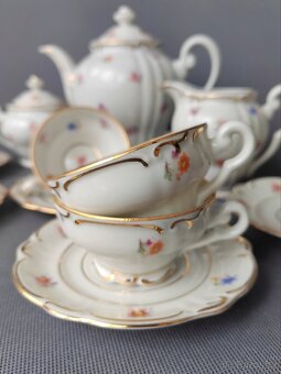Úžasná porcelánová mokka souprava Otto Hädrich Witwe (OHW) - 11