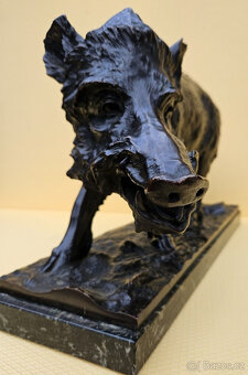 Fritz Diller Bronzový kanec Divoký kanec - 11