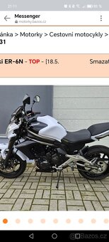 Kawasaki er6n 2013 53kw...29500km - 11
