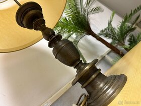 Stará TĚŽKÁ mosazná stolní lampa - 11