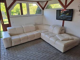 Luxusní sedací kožená souprava - 11