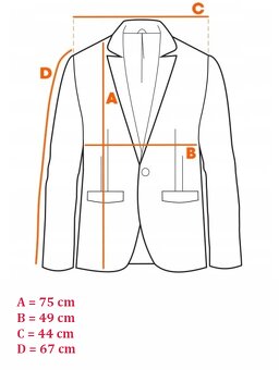 Společenský pánský oblek vel. 46/182 - modrý - 11
