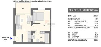 Pronájem bytu 2+kk terasa 47 m2  + zahrada  2.patro novostav - 11