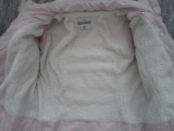 Růžová bunda bundička s kožíškem - 38, 40, M, L - 11