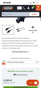 Thule střešní nosiče skoda kodiaq,držaky lyží - 11