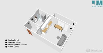 Pronájem byty 1+kk, 29 m2 - Moravské Budějovice, ev.č. 01779 - 11