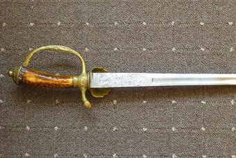 Lovecký tesák - Asi 18. století - Rytá čepel - 11