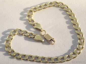 Zlatý masivní pánský náramek 14K ( 585 punc) 9,75 gramů - 11