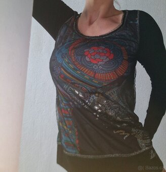 Desigual dámská značková halenka s dlouhým vel S černá - 11