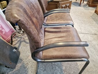 2x Křesla Retro Kůže 54x56 výška 46 cm - 11