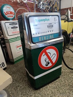 Stará benzínová americká pumpa Wayne, Sinclair, patina - 11