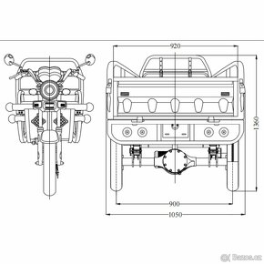Nákladní elektro tříkolka (rikša) se sklápěcí korbou - 11