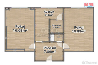 Pronájem bytu 2+1 v Domažlicích, ul. Kunešova - 11