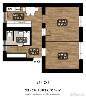 Podnájem bytu 2+1, 57 m², Slezská Ostrava - 11