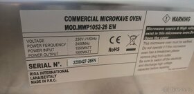 Profesionální mikrovlnná trouba MWP 1052-26 E - 11