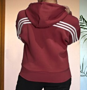 Sportovní vínová mikina - Adidas (vel M/L) - 11