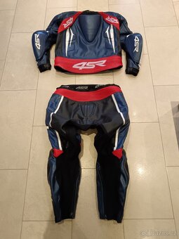 4SR RR Evo 3 Pearl Blue-Pánská moto kombinéza, dvoudílná - 11