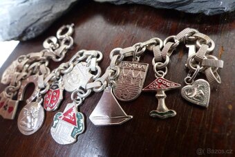 Žebrácké náramky, stříbrné náramky s ověsky - 11