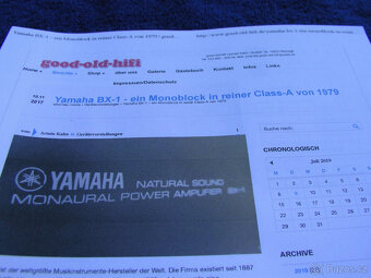 Yamaha BX-1 Monobloky Mono výkonový zesilovač Highend Vintag - 11