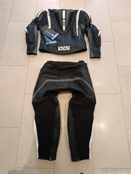 IXS RS 800-Pánská Dámská kožená moto kombinéza, zkrácená - 11