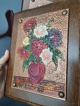 Ručně vyráběný měděný obrázky od Nentwig (1960-1970) - 11