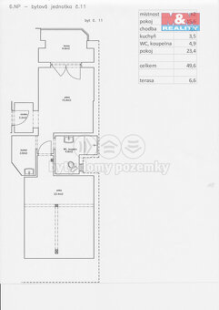 Pronájem bytu 2+kk, 50 m2, Praha, ul. Holandská - 11