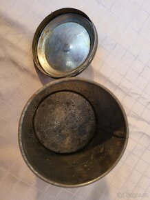 Staré plechové dózy, krabičky na čaj 2 ks EXCELSIOR - NIKL - 11