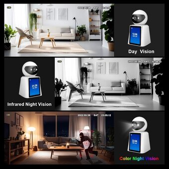 Chytrá WiFi monitorovací kamera s displejem SriHome - 11