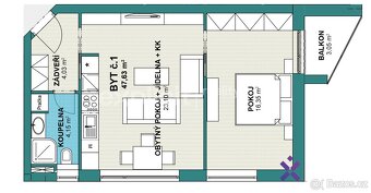 Prodej byt 2+kk, 51 m2, Ježov, ev.č. 02004 - 11