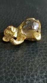 Miniatury - křišťál, různé pozlacený kov značený - 11