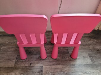 Ikea dětský set - stůl a 2 růžové židle - 11