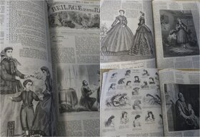 Bazar, módní časopis, svázaný ročník 1865, stará móda - 11