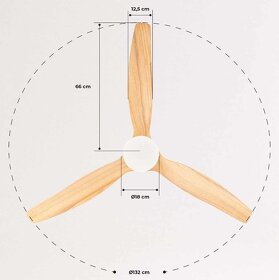 Stropní ventilátor se světlem IKOHS LIGHTCALM - nikl/dřevo - 11