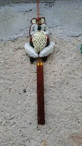 Čínská uzlová dekorace ,hrnek z bambusu - 11