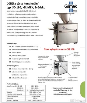 Dělička těsta Glimek SD 180 - 11